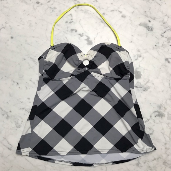 Target Other - Target Black White Check Print Tankini Swim Top
